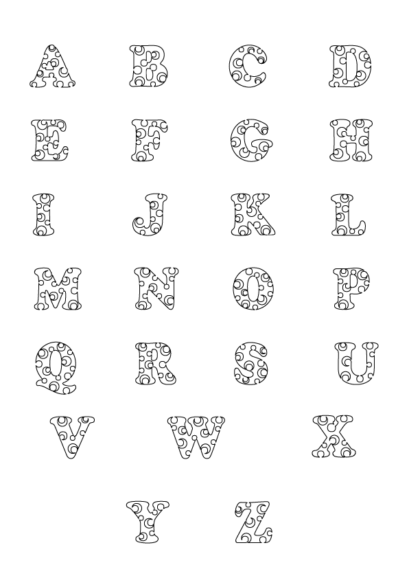 Free Printable Bubble Letters Template Bubble Font